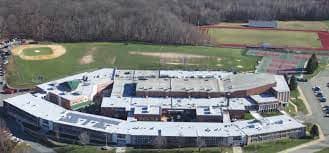 Morris Knolls High School view taken from a birds eye angle